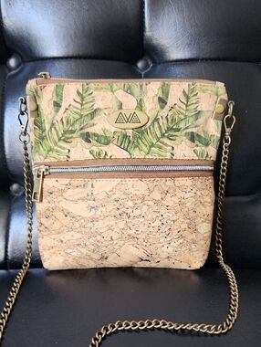 Handmade Sew Da Kine Hawaii Cork Crossbody Bag Purse Rare Discontinued